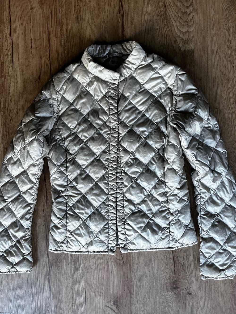 UNIQLO Down ultra Light Jacket XS Taupe Quilted Snap Front